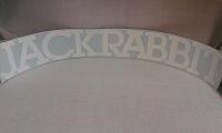 24537 DECAL JACKRABBIT WHITE